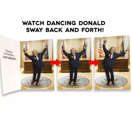 OUR FRIENDLY FOREST Talking & Dancing Trump Birthday Card – Trump Dances When Card is Opened - Tr...