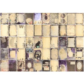 100 Sheets Vintage Scrapbook Paper, 14 x 10cm Decoupage Paper Sheets Vintage Scrapbooking Supplies for Art Journaling Bullet Craft Notebooks Collage Aesthetic Gifts, Magic