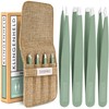 KLINGENHELD® Precise Tweezers Set with Hand-Cut Tips - Perfect for All Applications - Includes Cotton Case 100% Plastic-Free & Sustainable - Tweezers Eyebrow Plucking, 21 Colours