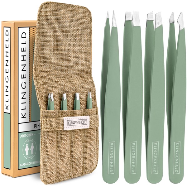 KLINGENHELD® Precise Tweezers Set with Hand-Cut Tips - Perfect for