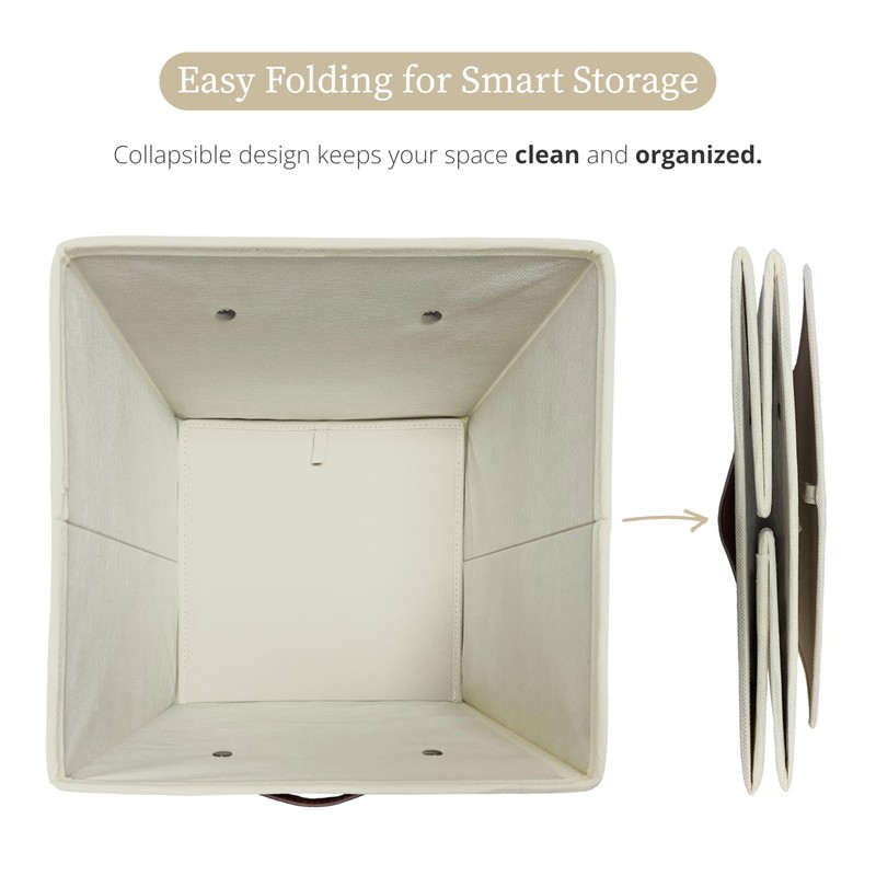DECOMOMO Storage Bins, Cube Storage Bin with Labels, Fabric Storage