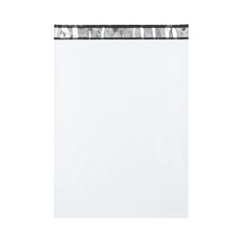 PSBM Poly Mailers, 14.5x19 Inch, 500 Pack, 2 Mil Thick, Shipping Envelope Mailers, White/Grey, Self Seal and Peel Strip