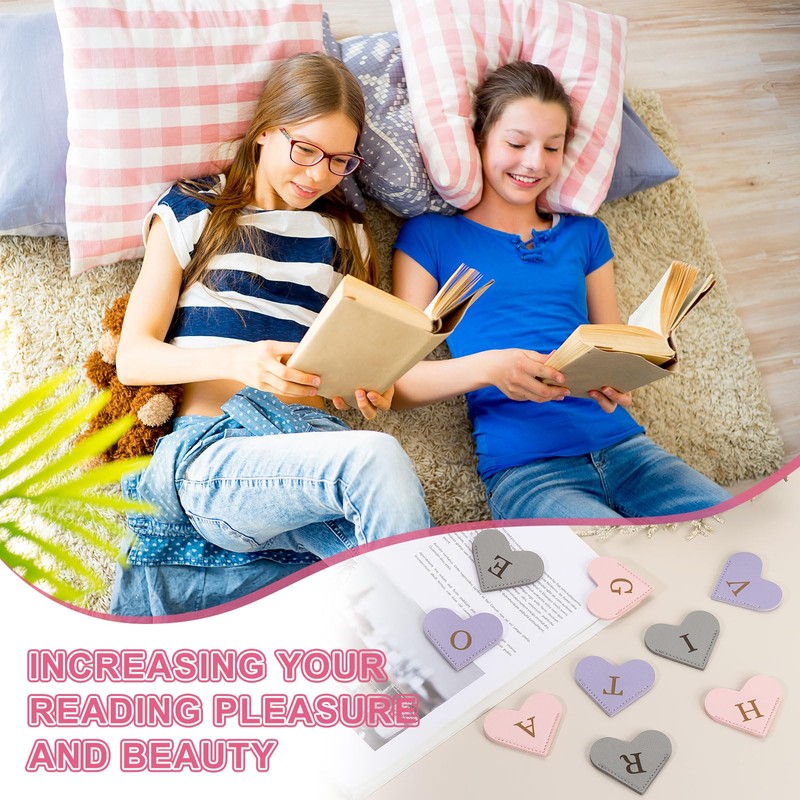 PATIKIL Heart Shaped Bookmark Heart M Cute Stylish Leather Bookmark