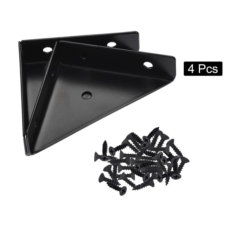 sourcing map 4Pcs Angle Corner Brackets 66mm x 66mm, Cold