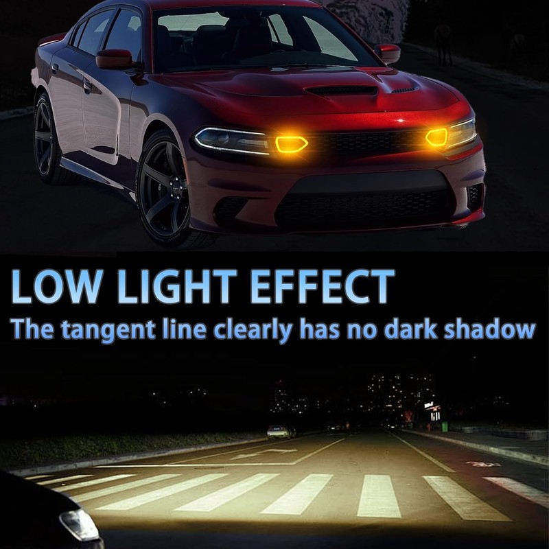 PGTOPONE Switchback White/Amber LED Front Grille Light Daytime Running Lamp