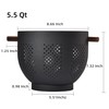 Metal Colander with Wood Handle, Powder Coated Kitchen Essential 22cm