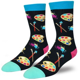Novelty Socks for Women Girls - Funny Gifts for Her, Mom, Grandma and Coworker, Art, Medium