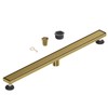 Greenspring Brushed Gold Linear Shower Floor Drain 36-Inch Stainless Steel