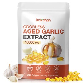 Odorless Aged Garlic Extract 300 Softgels, 10000mg Aged Garlic Supplements