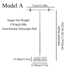 2Pcs T-Sign Adjustable Posters Banner Stand, Aluminum Alloy Display Banner Holder for Supermarket Shop Floor Table (Model A)
