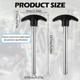 Pack of 2 Weight Stacking Pens, Gym Replacement Pen for Weight Stacking, Weight Stack Pin for Home Gym, Training Equipment Accessories for Home Gym