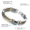 Cupimatch Men's 8MM Stainless Steel CZ Bike Link Chain Bracelet,
