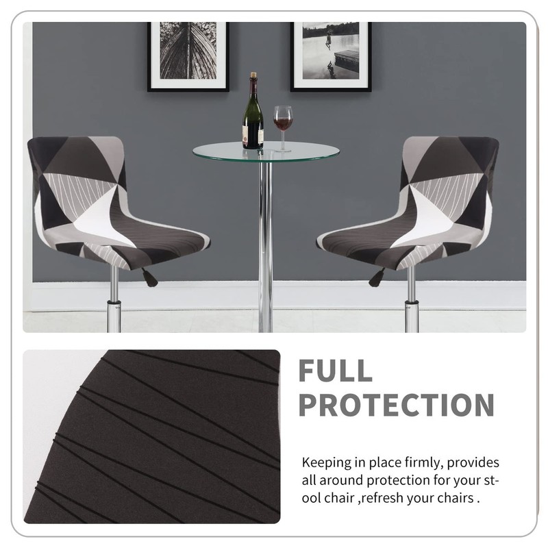Deisy Dee Dining Room Chair Covers,Bar Stool Covers,Barstool Chair Slipcovers