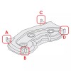Caltric Deck Gauge Wheel Arm for John Deere X360 FS651V