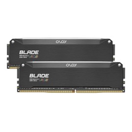 OLOy DDR4 RAM 32GB (2x16GB) Black Hairline Blade RGB 3200 MHz CL16 1.35V 288-Pin Desktop Gaming UDIMM (MD4U1632161BRKDA)