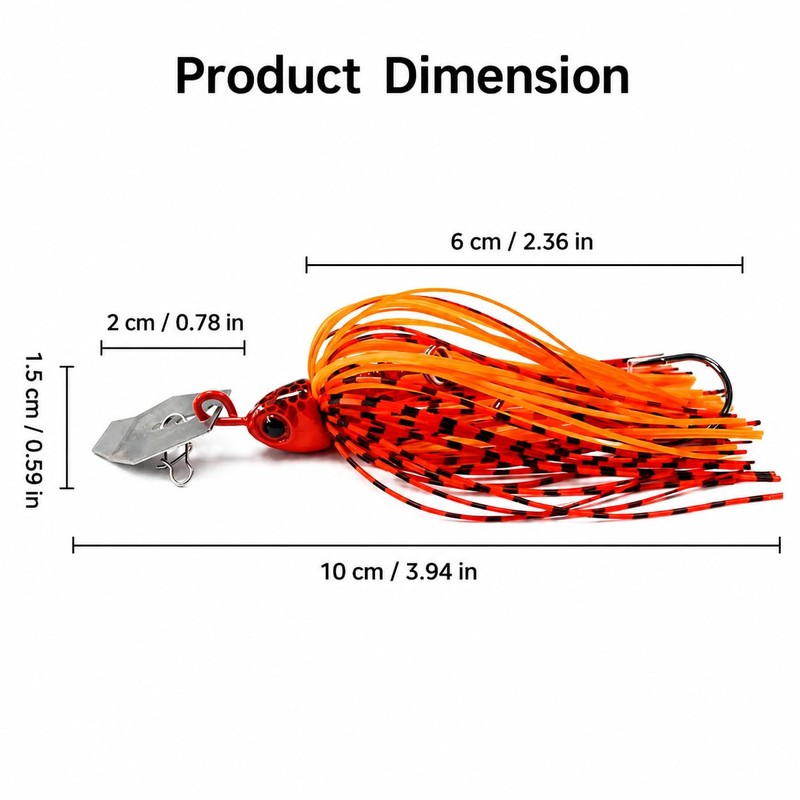 Kulport Bladed Jig Fishing Lures, Irresistible Vibrating Action, Sticky-Sharp Heavy-Wire