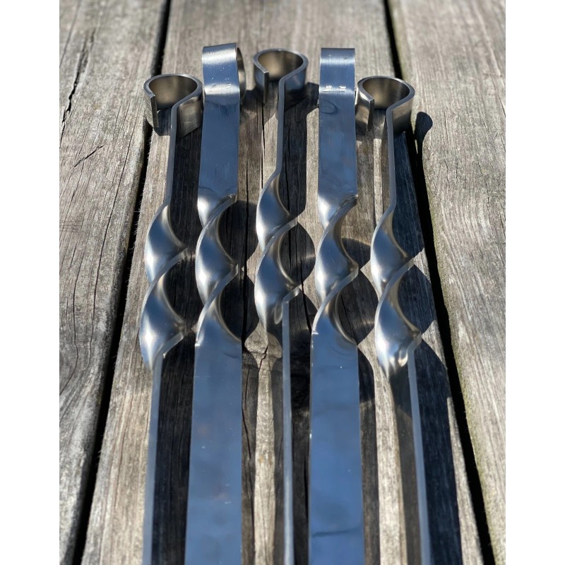 Timeless Steel 5 Pcs WIDTH 3/4" Heavy-duty Stainless Lula Kebab