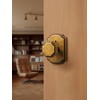 SORWDUERM 1 Pack Antique Brass Door Knobs Interior Privacy Door