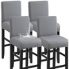 Bar Stool Covers Set of 4, Stretch Removable Plaid Barstools