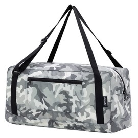 HOLYLUCK Foldable Travel Duffel Bag For Women & Men Luggage Great for Gym (arctic camo)
