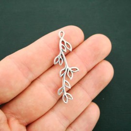 Unbranded 6 Branch Connector Pendant Charms Antique Silver Tone 2 Sided - SC6253