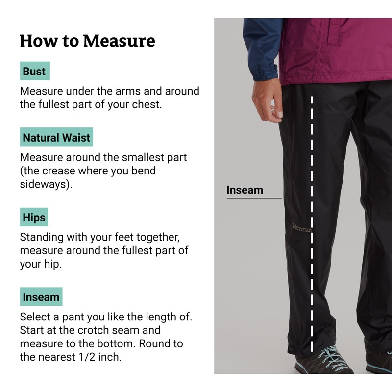 MARMOT Women's PreCip Eco Full Zip Pant, Black, X-Small