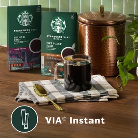 Starbucks VIA Instant Coffee, Light Roast Coffee, Veranda Blend, 100% Arabica, Single-Serve, 1 Box (50 Packets)