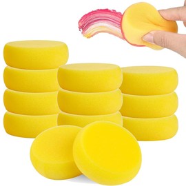 12Pack Pottery Sponges Painting Sponge Artist Sponge Round Sponge Craft Sponges Watercolor Sponge for Graffiti Painting Crafts Synthetic Artist Sponges Painting Pottery