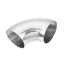 A ABSOPRO OD 4.5 Inch 90 Degree SS304 Stainless Steel Bend Tube Exhaust Elbow Pipe for Car Exhaust System 0.06" Wall Thickness Piping Silver Tone Item Replacement