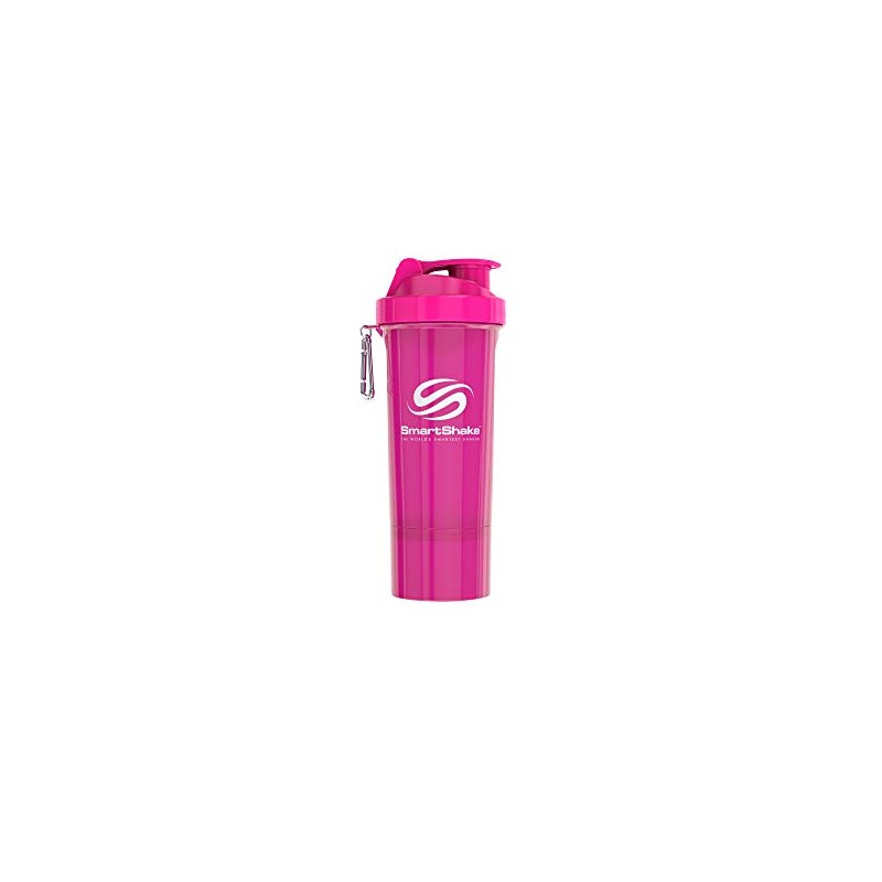 SmartShake Slim NEON PINK 500ml Multifunctional Protein Shaker