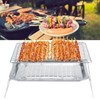 3Pcs/Set Stainless Steel Portable Folding Barbecue Grill BBQ Grilling Rack