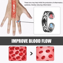 Lymphatic Drainage Magnetic Bracelet Women's Health Copper Bracelet Women's Magnetic Bracelet Women's Magnetic Rings Women's Magnetic Bracelet Adjustable Opening Design Built-in Strong Magnet with 2