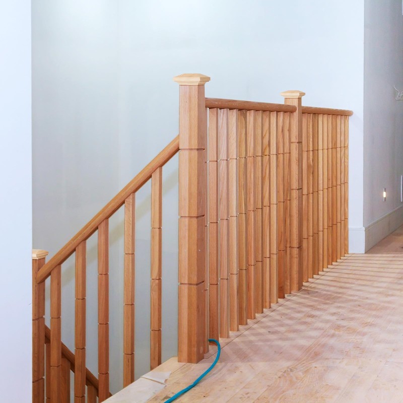 Sasylvia 2 Pcs 3 x 3 Inch Red Oak Newel