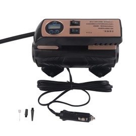 Portable Auto Air Pump Compressor Tire Inflating Tool with 3 Nozzels for Car Motorcycle 12V 120W