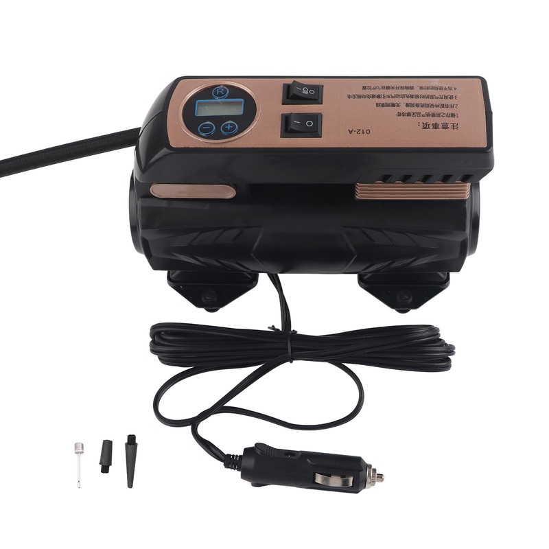 Portable Auto Air Pump Compressor Tire Inflating Tool with 3