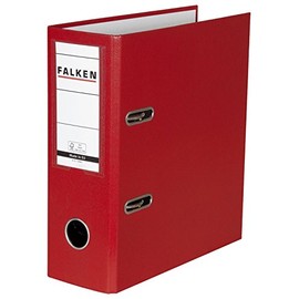 Original Falken PP-Color plastic folder special format. Made in Germany. 8 cm wide DIN A5 high with changeable window red Recipes ring binder File folder Letter folder Office folder Plastic folder