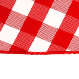 LinenTablecloth 15-Inch Polyester Napkins (1-Dozen) Red & White Checker