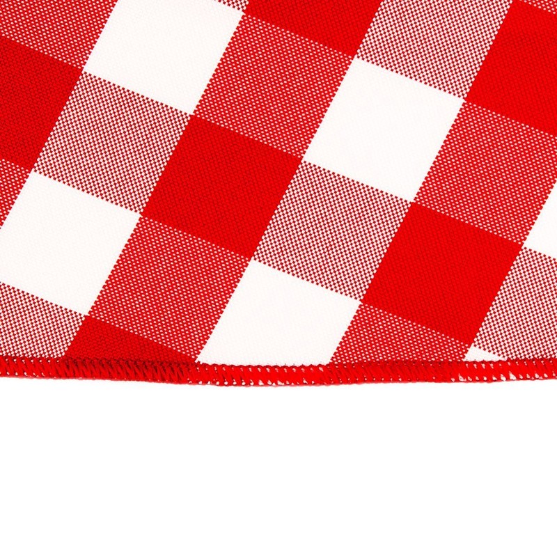LinenTablecloth 15-Inch Polyester Napkins (1-Dozen) Red & White Checker
