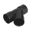 PVC Y-Branch Pipe Fitting, 40mm, Black, Pack of 3, 135-Degree