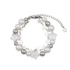 Zhang shine Y2k Bracelets Star Pearl Beaded Double-Layer Plated Chain