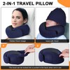 Vzpeun Travel Pillow - Hooded Neck Pillow Airplane, Memory Foam