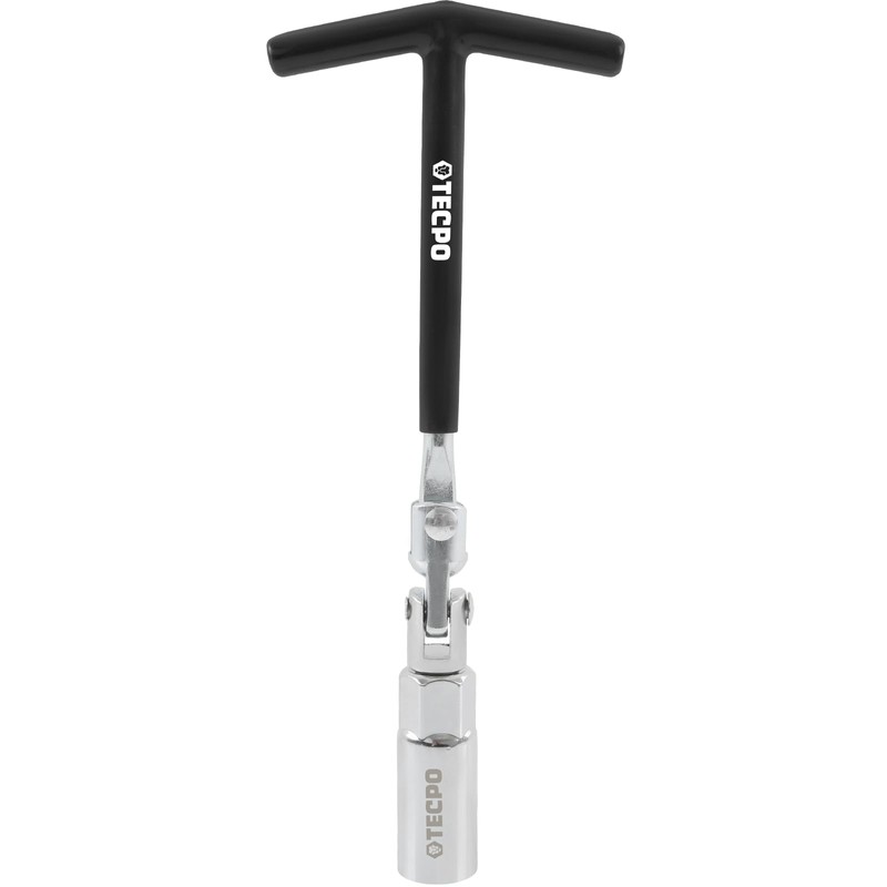 TECPO Spark Plug Wrench Set with T-Handle, 240° Swivel, for