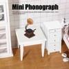 Dollhouse Phonograph 1:12 Scale Resin Alloy Vintage Style Exquisite Details