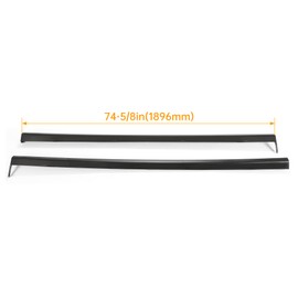 HECASA Side Skirts Pair Compatible with 2001-2005 Honda Civic 2/4 Door RS Style Side Splitters Rocker Panel Body Kit PP Plastic Black