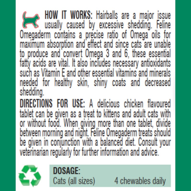 Vetalogica Feline Omegaderm for Cats 120 Chews