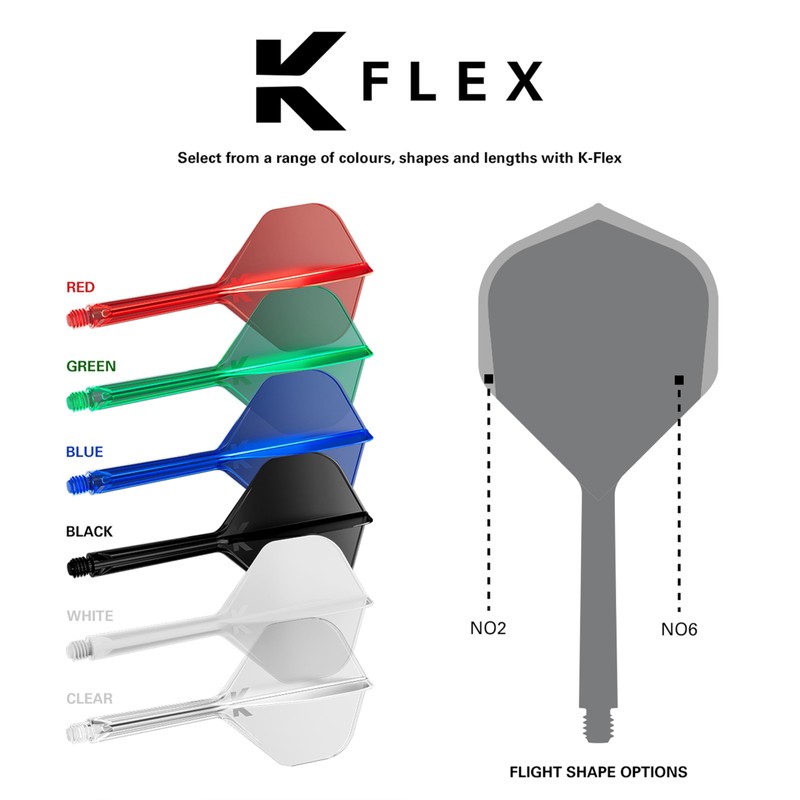 TARGET Darts K-Flex Integrated Dart Flights and Shafts, Short Stem