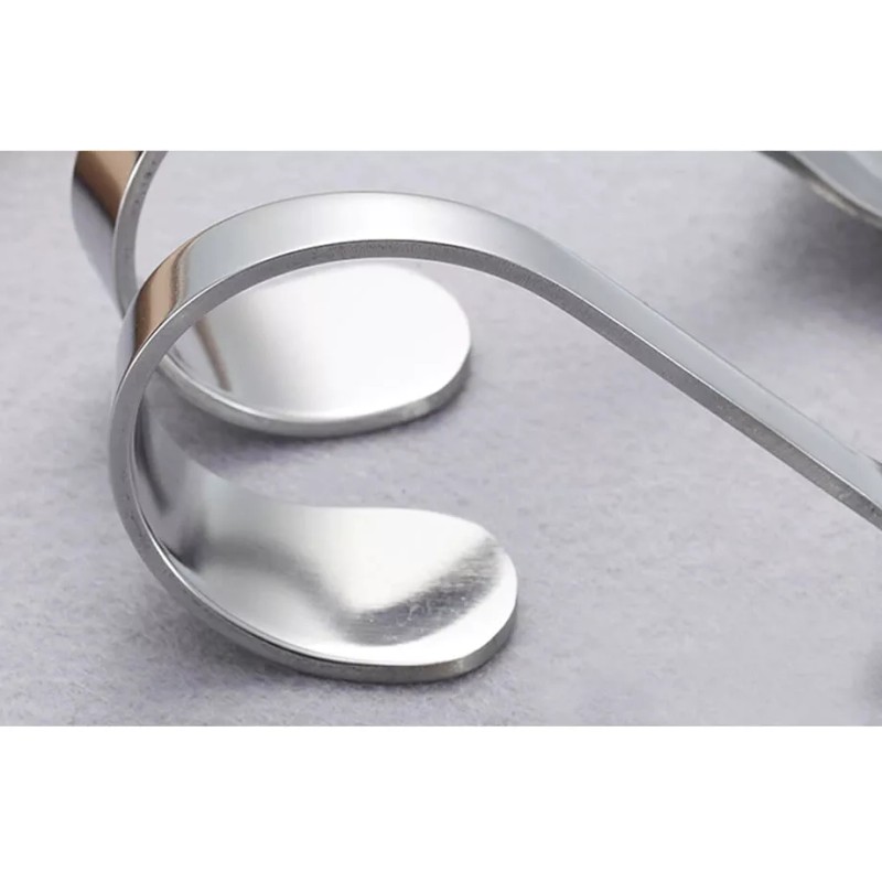 Unbranded Stainless Steel Curved Handle Dessert Spoon, 6 spoons of