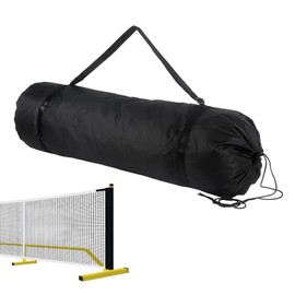 Pickleball Net Storage Bag - Portable Drawstring Duffle Carry Bag for Pickleball Net System, Heavy Duty Replacement Holder for Indoor Outdoor Driveway Backyard Court Equipment, No Net(Black)