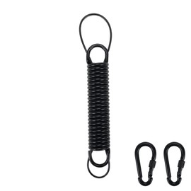 Woogim Spring for Swing Chair Heavy Duty Porch Swing Hanging Spring with 2 Snap Hook Carabiners 1 Safety Steel Wire Rope for Swing Chair Garden Hammocks, Black