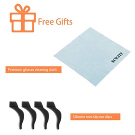 SCWJTF 4PCS Premium Nylon Eyeglass Straps, Adjustable Eyewear Retainers, Anti-slip Eyeglass Chains Lanyard, Sport Sunglass Retainer Holder Strap for Men and Women's, with 2 Pairs Eyeglass Ear Grips